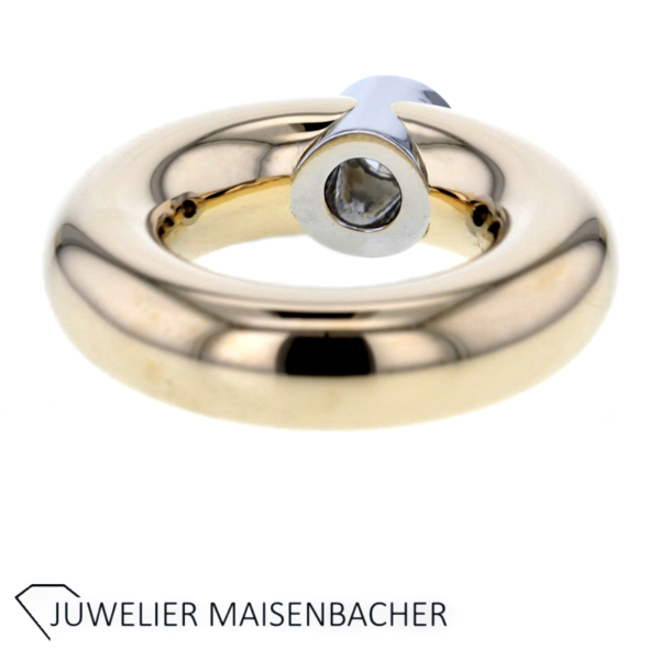 Goldschmiede SCHUBART Massiver Ring Solitaire mit Brillant – Bild 3