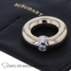 Goldschmiede SCHUBART Massiver Ring Solitaire mit Brillant – Bild 4