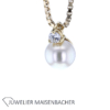 Akoya Zuchtperle mit Brillant an Venezianerkette – Bild 3