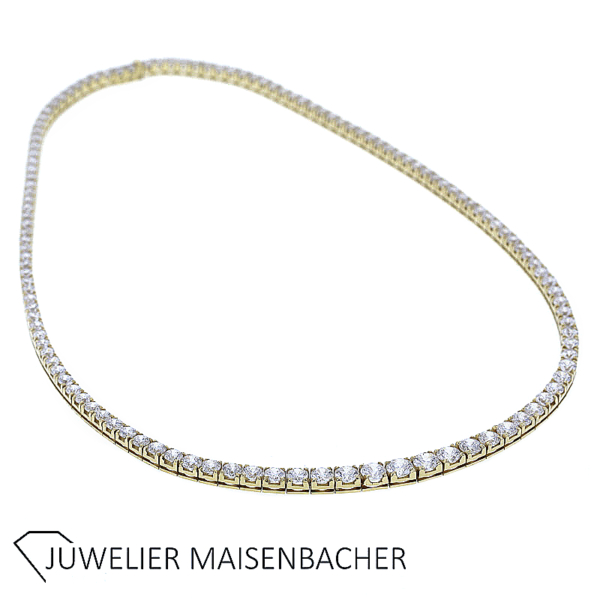 Atemberaubendes Collier mit 123 Brillanten Gold – Bild 5