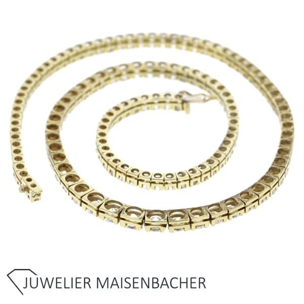 Atemberaubendes Collier mit 123 Brillanten Gold – Bild 3