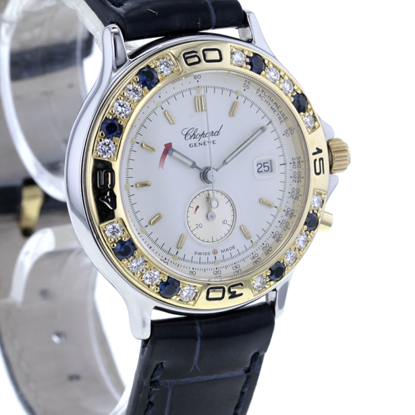 Chopard Mille Miglia Chronograph Edelstahl/Gold 750/- 16 Diamanten 8 Saphire – Bild 3