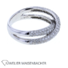 Ring Zweifach Gekreuzt mit Brillanten Pavé gefasst Gold – Bild 2
