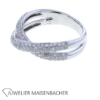 Ring Zweifach Gekreuzt mit Brillanten Pavé gefasst Gold – Bild 3