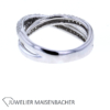 Ring Zweifach Gekreuzt mit Brillanten Pavé gefasst Gold – Bild 4