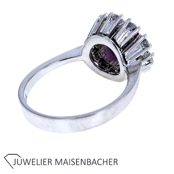 Entourage Blumen Ring mit strahlenden Brillanten und Rubin Gold – Bild 3