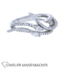 Geschwungener Ring mit Diamanten und Brillanten Gold
