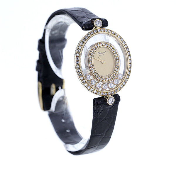 Chopard Happy Diamonds Gelbgold 750/- mit 7 beweglichen Brillanten – Bild 3