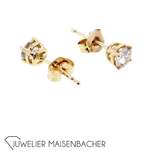 Damen Ohrstecker mit Brillianten – Bild 3