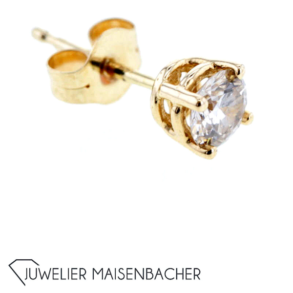 Damen Ohrstecker mit Brillianten – Bild 2