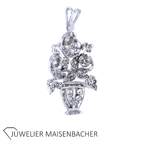 Anhänger Blumenbukett mit Brillanten Gold – Bild 3