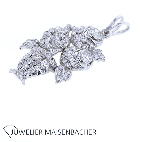 Anhänger Blumenbukett mit Brillanten Gold – Bild 4