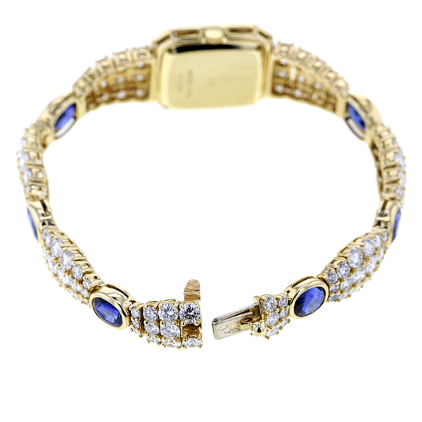 Piaget opulente Schmuckbanduhr Gold 750/- 145 Brillanten 34 Saphire – Bild 8