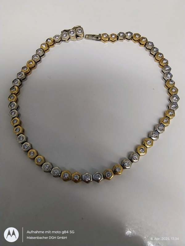 Exklusives Brillantarmband "Tennisarmband" Gold