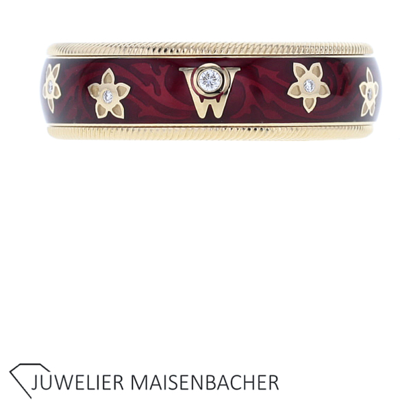 Wellendorff Drehring "Seidenschimmer" mit Brillanten Gold