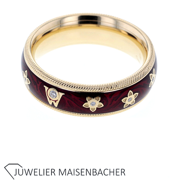 Wellendorff Drehring "Seidenschimmer" mit Brillanten Gold – Bild 3