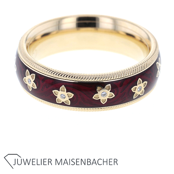 Wellendorff Drehring "Seidenschimmer" mit Brillanten Gold – Bild 2