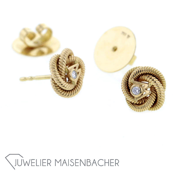 Wellendorff Ohrstecker *Seidenknoten*, Gelbgold – Bild 5
