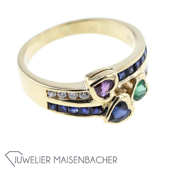 Juwelier Meckenstock Ring *3 Herzen*, Ringgröße 55 – Bild 8