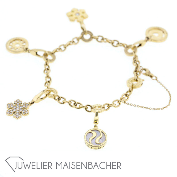 Bulgari Bettelarmband Bulgari mit 5 Charms, Tragelänge 18cm – Bild 16