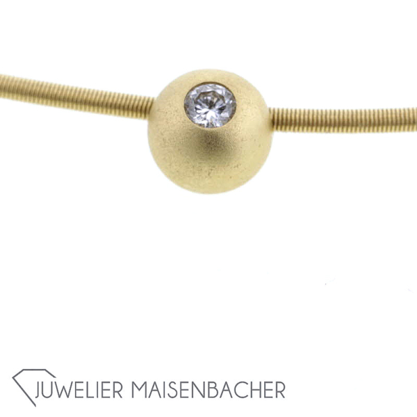 Niessing Reif *Schnur* mit Anhänger *Kugel*, Tragelänge 42cm – Bild 8