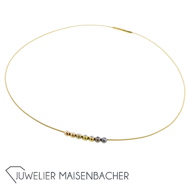 Niessing Schnur mit 7 Brillantkugeln *Farbverlauf*, Länge 38cm – Bild 8