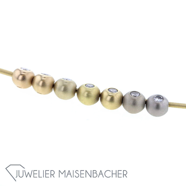 Niessing Schnur mit 7 Brillantkugeln *Farbverlauf*, Länge 38cm – Bild 13