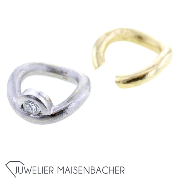 Handgearbeiteter Design-Ring *Kombi*, Ringgröße 55 – Bild 11