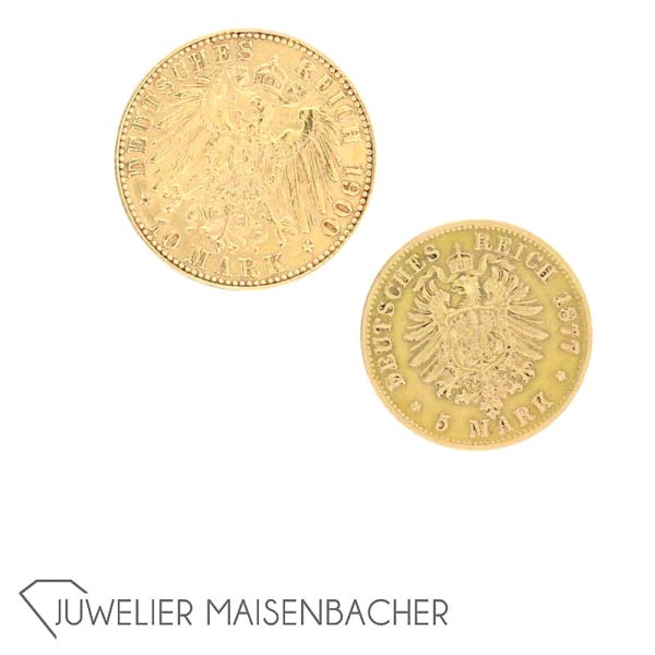 Konvolut 5 und 10 Reichsmark, König Albert von Sachsen – Bild 4