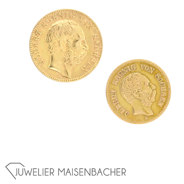 Konvolut 5 und 10 Reichsmark, König Albert von Sachsen – Bild 7