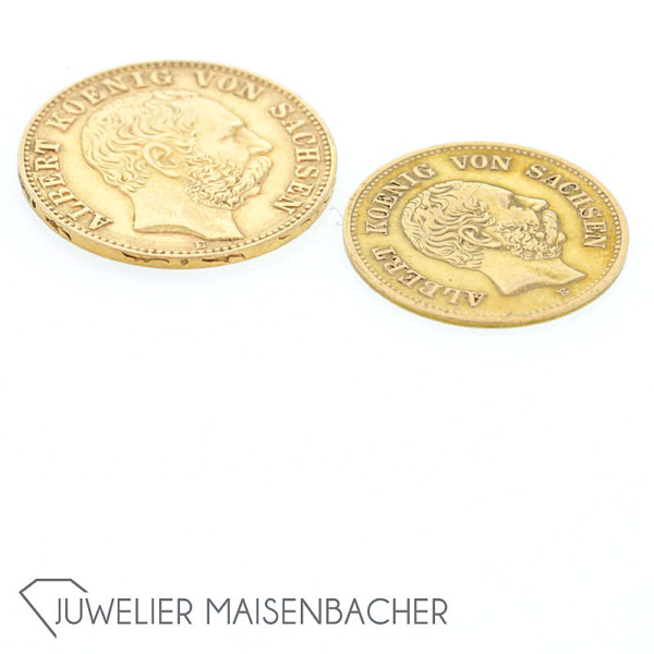 Konvolut 5 und 10 Reichsmark, König Albert von Sachsen – Bild 6