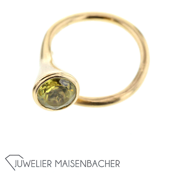 Charlotte Ehinger-Schwarz Trompeten-Ring *Peridot*, Ringgröße 56 – Bild 4