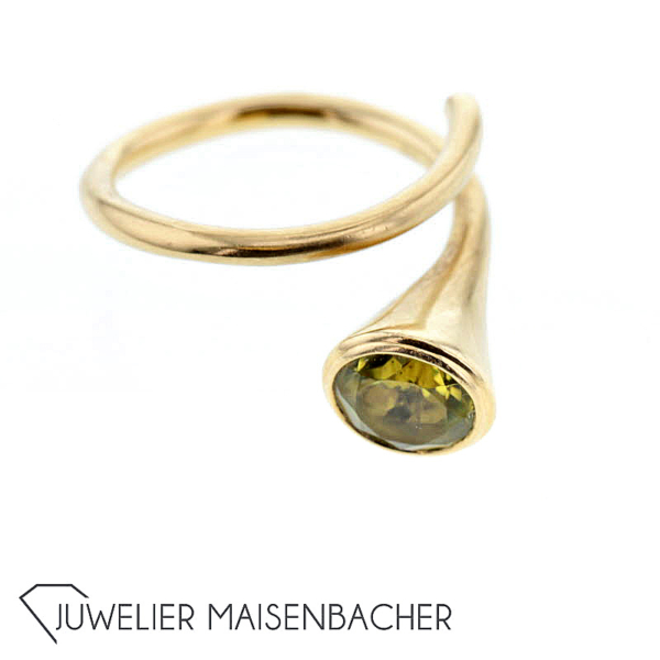 Charlotte Ehinger-Schwarz Trompeten-Ring *Peridot*, Ringgröße 56 – Bild 7
