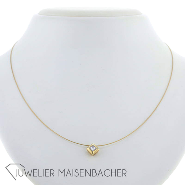 Feines Solitär-Collier *Princess*, Tragelänge 42cm – Bild 5