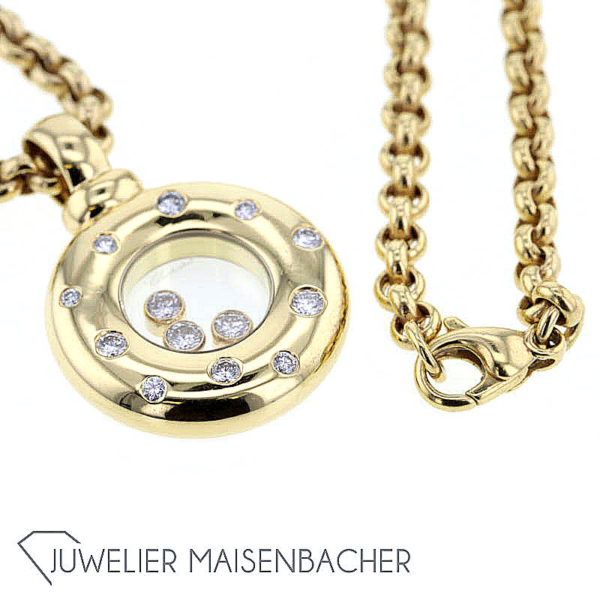 Chopard Happy Diamonds Icons Anhänger mit Erbskette, Tragelänge 55cm – Bild 10