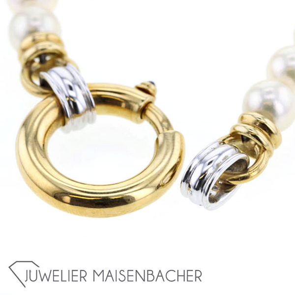 Perlen-Kette mit opulemtem Zier-Federring, Tragelänge 48cm – Bild 10