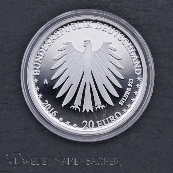 Sammlermünze 20 Euro *Rotkäppchen*, Grimms Märchen, 925/- Silber, 2016 – Bild 7