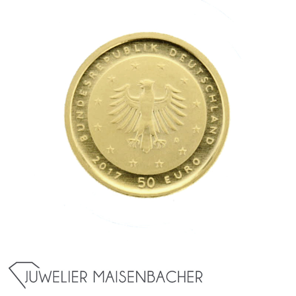 Goldmünze *Lutherrose* 999,9 Gold, ¼oz., 50€, 2017 – Bild 5
