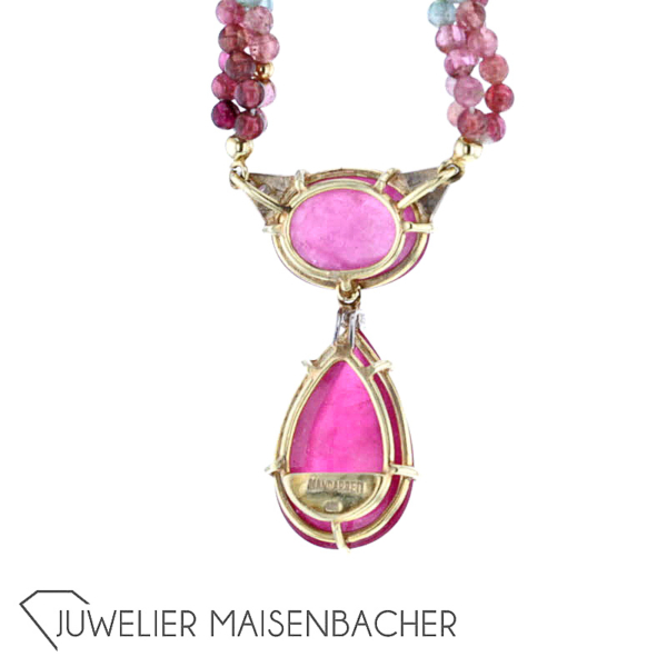 Handgefertigtes Turmalin-Collier, Tragelänge 45cm – Bild 17