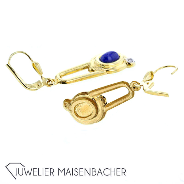 Ohrhänger Gelbgold *Lapislazuli* – Bild 7