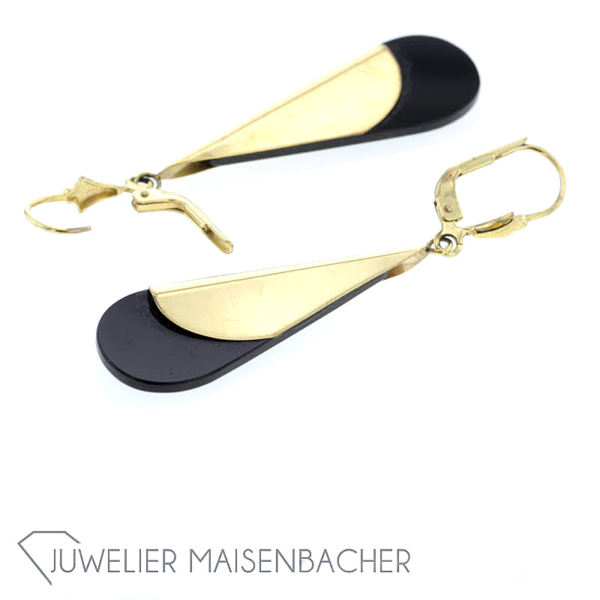 Ohrhänger Gelbgold *Onyx* – Bild 4