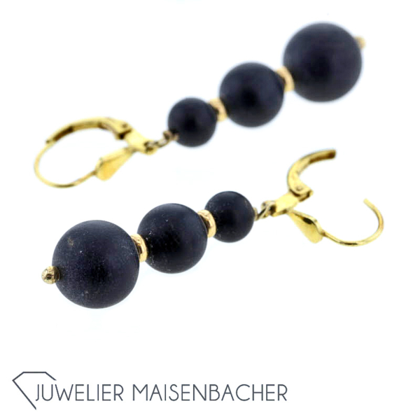 Ohrhänger Gelbgold *Onyx* – Bild 3