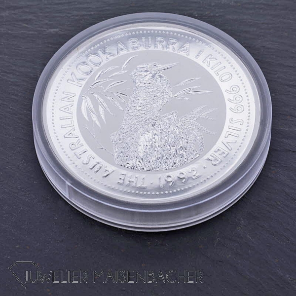 Silbermünze *Kookaburra* 999 Silber, 1 KG, 1992 – Bild 5