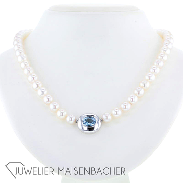Goldschmiede Exner Perlen-Kette, Tragelänge 44cm – Bild 8