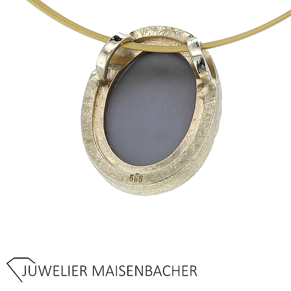 Anhänger mit Feueropal Triplette Gold – Bild 3
