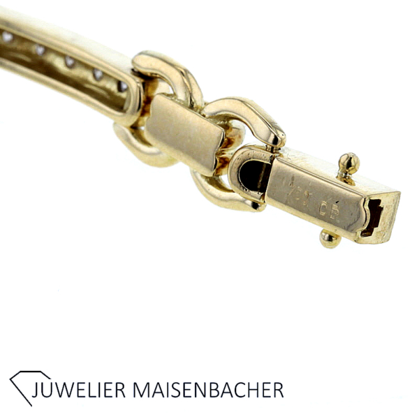 Außergewöhnliches Brillant Gliederarmband Gold – Bild 6