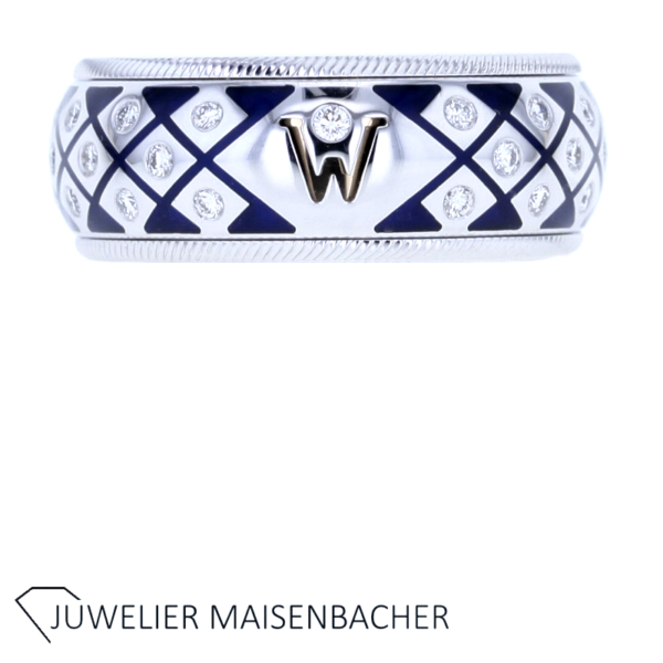 Einzigartiger Designer Ring mit Brillanten Gold und Platin – Bild 7