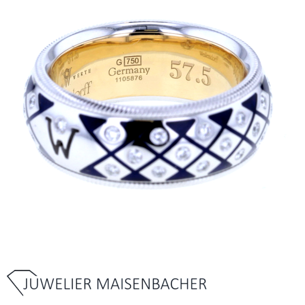 Einzigartiger Designer Ring mit Brillanten Gold und Platin – Bild 6
