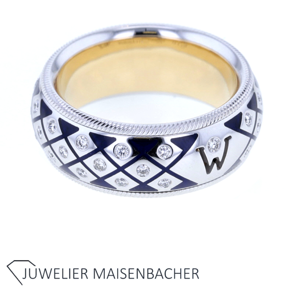 Einzigartiger Designer Ring mit Brillanten Gold und Platin – Bild 4