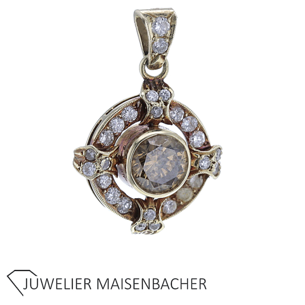 Anhänger in 585/- Gelbgold mit Brillanten – Bild 3